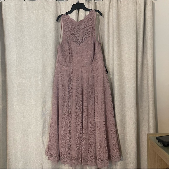 Torrid Mauve Pink Lace Mid Length Dress - Picture 5 of 15